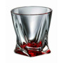 Набор стаканов для виски Квадро красный 340 мл