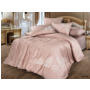 Комплект постельного белья Cleo Bamboo Satin с вышивкой (розовый) евро макси