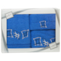 Комплект полотенец Valentini Cells (голубой) 30х50 см 50х100 см 70х140 см 3 шт