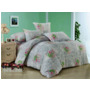 Комплект постельного белья Cleo Орнамент и цветы на сером фоне бязь двуспальный