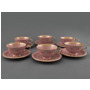 Чайный набор Соната Розовый фарфор 0158 (чашка 200 мл + блюдце) на 6 персон