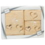 Комплект полотенец Valentini Hearts (бежевый) 30х50 см 50х100 см 70х140 см 3 шт