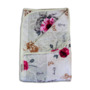 Покрывало-одеяло Cleo Светло-серое с цветами ключами и бабочками 172х205 см