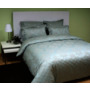 Комплект постельного белья Marize Бежевые узоры на сером фоне жаккард двуспальный евро (нав 70х70 см)