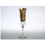 Набор для шампанского Лепка прозрачная золотая ножка 190 мл 6 шт