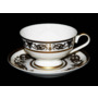 Набор для чая Александрия Голд/белый (чашка 200 мл + блюдце) на 6 персон 12 предметов