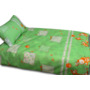 Комплект постельного белья Альвитек Пчелка Зоопарк зеленый бязь детский