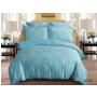 Комплект постельного белья  Cleo Soft Cotton Эльзас (голубой) двуспальный евро