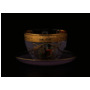 Набор чайных пар Версаче Охота розовая (чашка 220 мл + блюдце) на 6 персон
