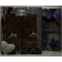 Набор махровых полотенец Атлас Текстиль Лаванда в корзинке 50х90 см 70х140 см 2 шт (светло-коричневый)