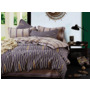 Комплект постельного белья Cleo Сиреневый с абстрактным рисунком сатин евро макси