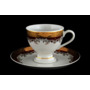 Набор кофейных пар Кристина Красная Лилия (чашка 150 мл + блюдце) на 6 персон