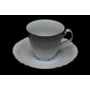 Набор для чая Бернадот Белый узор (чашка 200 мл + блюдце) на 6 предметов 12 персон (высокие)