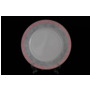 Набор тарелок Яна Серый мрамор с розовым кантом 19 см 6 шт