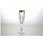 Набор фужеров для шампанского Сафари Золотой узор Богемия Голд 150 мл 6 шт