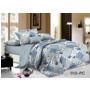 Комплект постельного белья Cleo Пэчворк (голубой) поплин двуспальный евро