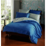 Комплект постельного белья SRosete Однотонный (голубой) сатин двуспальный евро