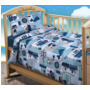 Комплект постельного белья Бамбино Кораблики бязь (простыня на резинке) детский