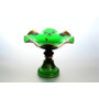 Ваза для конфет веер Лепка зеленая 9804 26 см