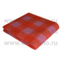 Одеяло байковое жаккард Ермолино Клетка 100х140 см (оранжевое)