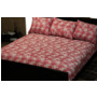 Комплект постельного белья Marize Пепельно-розовые цветы жаккард 15 сп (нав 70х70 см)