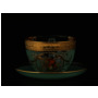 Набор чайных пар Версаче Охота зеленая (чашка 220 мл + блюдце) на 6 персон