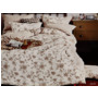 Комплект постельного  белья Cleo Цветочный орнамент на белом фоне сатин двуспальный