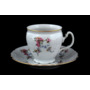 Набор чайных пар Бернадотт Дикая роза золото (чашка 240 мл + блюдце) на 6 персон