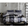 Комплект постельного белья Альвитек Бело-серая клетка сатин двуспальный евро