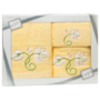 Комплект полотенец Valentini Flower 1 (желтый) 30х50 см 50х100 см 70х140 см 3 шт