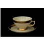 Набор чайных пар Constanza Cream 3064 Gold (чашка 250 мл + блюдце) на 6 персон