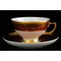 Набор чайных пар Constanza Imperial Bordeaux Gold (чашка 250 мл + блюдце) на 2 персоны