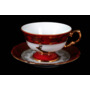 Набор чайных пар Охота Красная (чашка 240 мл + блюдце) на 6 персон