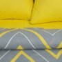 Комплект постельного белья Этель Желто-серые зигзаги поплин двуспальный евро