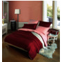 Комплект постельного белья SRosete Однотонный (бордовый) сатин двуспальный