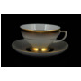 Набор чайных пар Rio White gold (чашка 250 мл + блюдце) на 6 персон