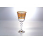 Набор бокалов для вина Кристина Золотая узорная полоса 220 мл 6 шт