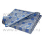 Одеяло байковое Ермолино Клетка 140х205 см (синее)