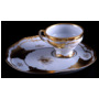 Набор для чая Эгоист Кленовый лист белый 408 (чашка 210 мл+блюдо)