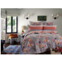 Комплект постельного белья Cleo Цветы на сером фоне сатин двуспальный