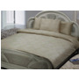 Комплект постельного белья Marize Узоры на бежевом фоне жаккард двуспальный (нав 70х70 см)