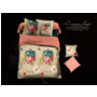 Комплект постельного белья Cleo Орнамент с цветами и бабочками микросатин двуспальный