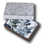 Комплект постельного белья Cleo Полевые цветы на синем фоне сатин евро макси