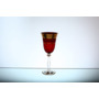 Набор бокалов для вина Анжела Золотая полоса Красный фон 250 мл
