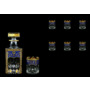 Набор для виски Провенза Люксус синий (графин 750 мл + 6 стаканов 210 мл) 7 предметов