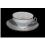 Набор чайных пар Белый узор Jeremy (чашка 150 мл + блюдце) на 6 персон
