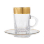Набор для чая Богемия Золотая полоса (кружка 90 мл + блюдце) на 6 персон