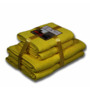 Комплект полотенец Bayramaly Волна 50х90 см 70х140 см 4 шт (лимонный)