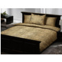 Комплект постельного белья Marize Золотые узоры жаккард двуспальный евро (нав 70х70 см)