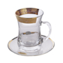 Набор для чая Золотой орнамент (кружка 225 мл + блюдце) на 6 персон